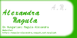 alexandra magula business card
